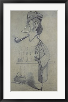 Framed Scotsman with a Pipe, 1857 Print