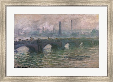 Framed Waterloo Bridge, 1901 Print