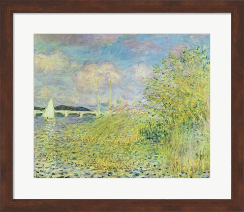 Framed Seine at Chatou near Argenteuil, 1878 Print