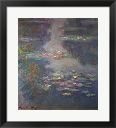 Framed Waterlilies, 1908 Print