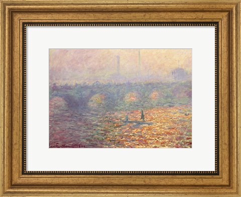 Framed Waterloo Bridge, 1900 Print