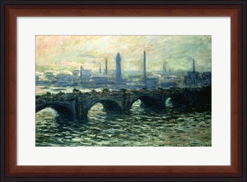 Framed Waterloo Bridge, 1902 Print