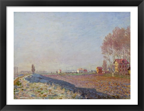 Framed Plain of Colombes, White Frost, 1873 Print