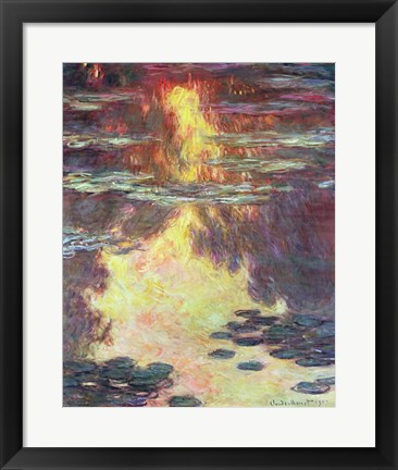 Framed Waterlilies, 1907 Print