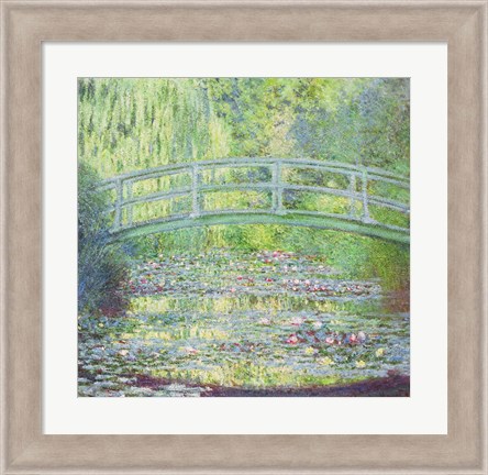 Framed Waterlily Pond with the Japanese Bridge, 1899 Print