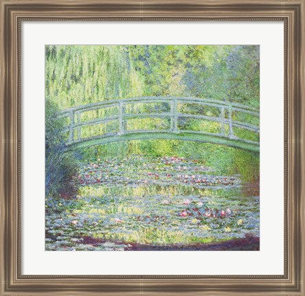 Framed Waterlily Pond with the Japanese Bridge, 1899 Print