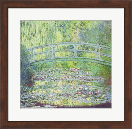 Framed Waterlily Pond with the Japanese Bridge, 1899 Print