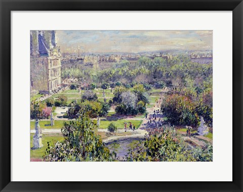 Framed View of the Tuileries Gardens, Paris, 1876 Print