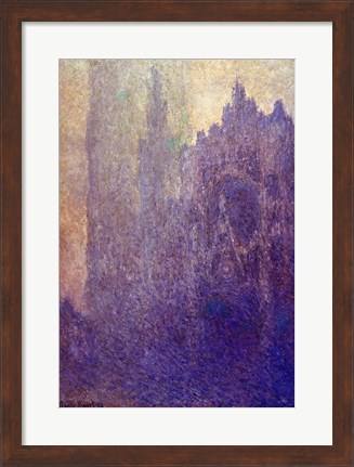 Framed Rouen Cathedral, Foggy Weather, 1894 Print