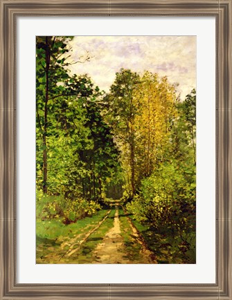 Framed Wooded Path, 1865 Print