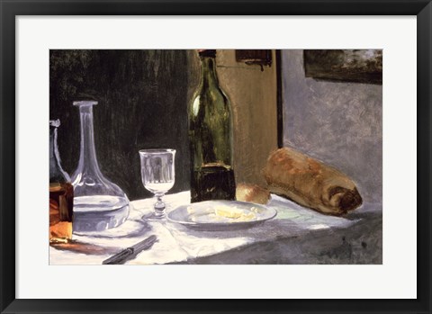 Framed Still Life with Bottles, 1859 Print