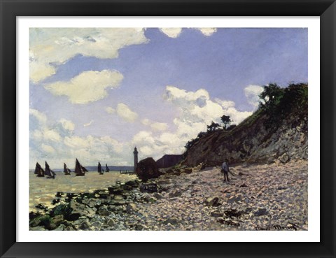 Framed Beach at Honfleur, c.1867 Print