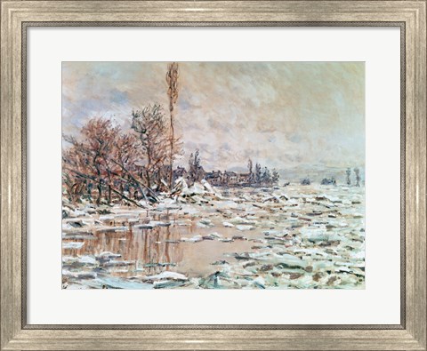 Framed Ice Breaking Up, 1880 Print