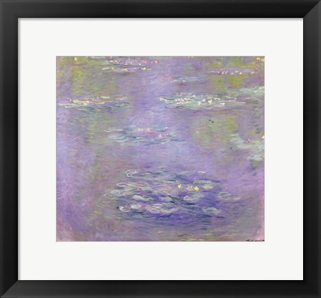 Framed Waterlilies, 1903 (purple) Print