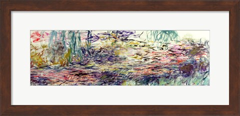 Framed Waterlilies, 1917-19 Print