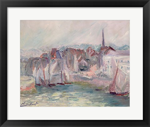 Framed Boats in the Port of Honfleur, 1917 Print