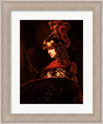 Framed Pallas Athena or, Armoured Figure Print