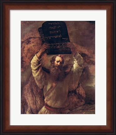 Framed Moses Smashing the Tablets of the Law, 1659 Print