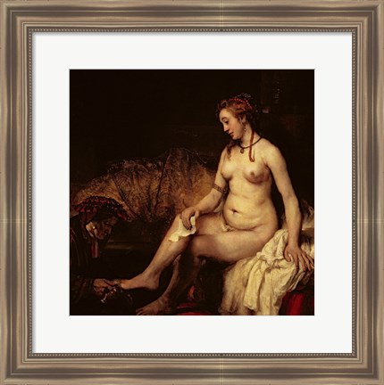 Framed Bathsheba Bathing, 1654 Print