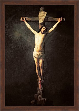 Framed Christ on the Cross Print