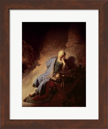 Framed Jeremiah mourning over the Destruction of Jerusalem Print