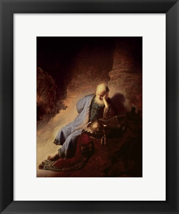 Framed Jeremiah mourning over the Destruction of Jerusalem Print