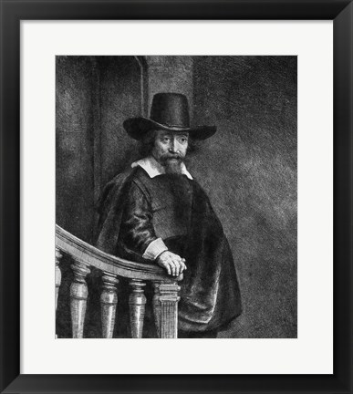 Framed Ephraim Bonus, known as &#39;The Jew with the Banister&#39; Print