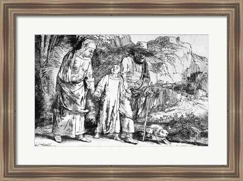 Framed Return from Egypt, or Jesus Christ Taken Back from the Temple, 1649 Print