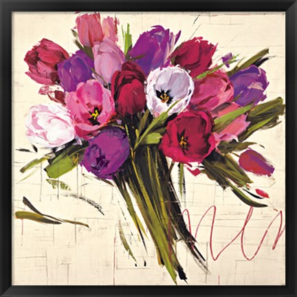 Framed Bouquet of Tulips Print