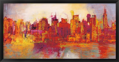 Framed Abstract New York City Print