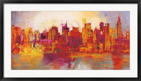 Framed Abstract New York City Print