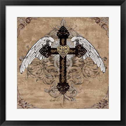 Framed Cross I Print