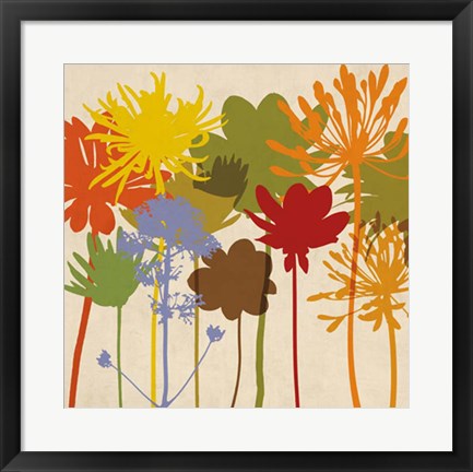 Framed Colorful Bloom I Print