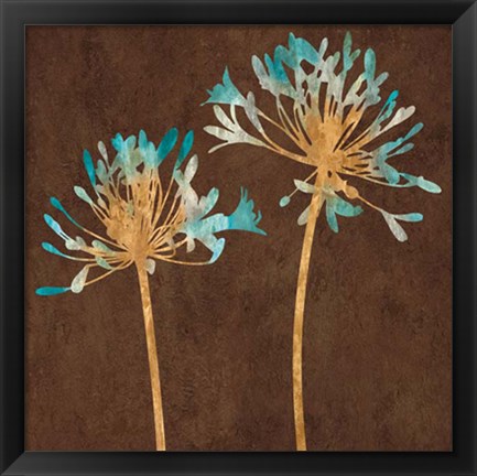 Framed Teal Bloom II Print