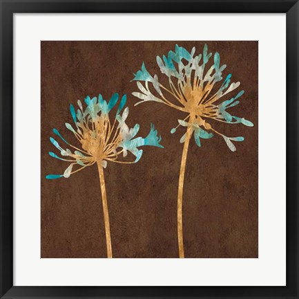 Framed Teal Bloom II Print