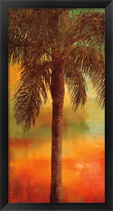 Framed Sunset Palms I Print