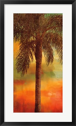 Framed Sunset Palms I Print