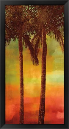 Framed Sunset Palms II Print