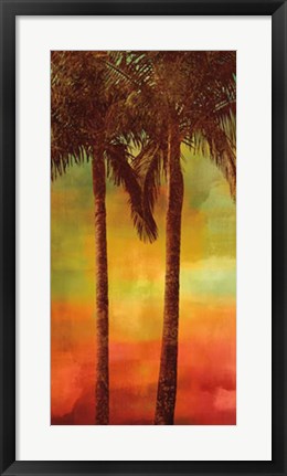 Framed Sunset Palms II Print