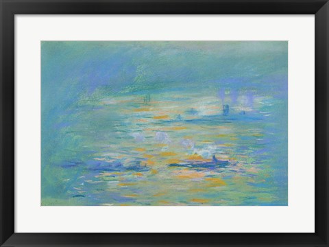 Framed Tugboats on the River Thames Print