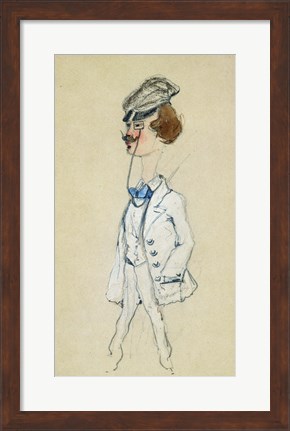 Framed Young Man with a Monocle, 1857 Print