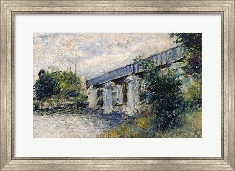 Framed Railway Bridge at Argenteuil, 1874 Print