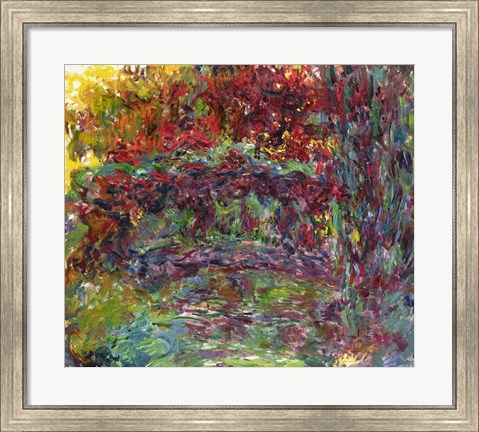 Framed Japanese Bridge at Giverny - abstract Print