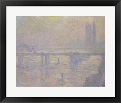 Framed Charing Cross Bridge, 1902 Print