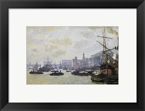 Framed Thames at London, 1871 Print