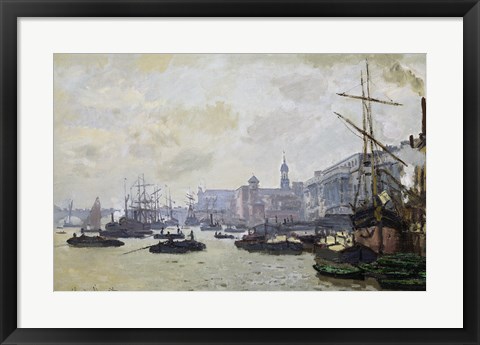 Framed Thames at London, 1871 Print