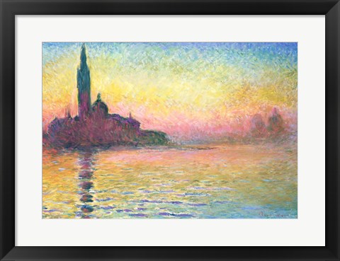 Framed San Giorgio Maggiore by Twilight, 1908 Print