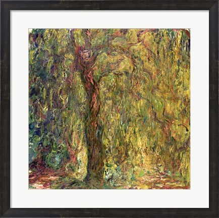 Framed Weeping Willow green Print