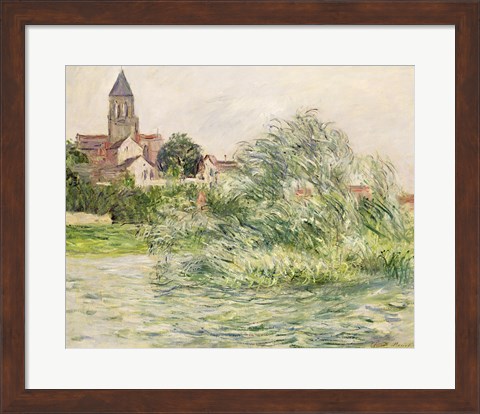 Framed Church and the Seine at Vetheuil, 1881 Print