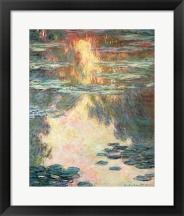 Framed Waterlilies, 1907 Print